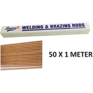 1 Mtr Mild Steel Welding Rods 1.6mm - 50 Pack Super6 - Bronze by Super6