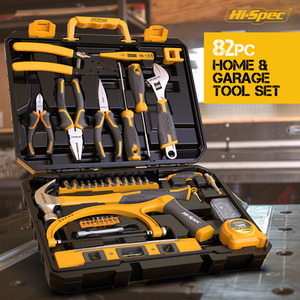 Hi Spec 82 Piece Home and Garage Tool Kit Set - yellow by Hi-Spec