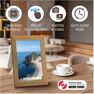Gallery10 WiFi Digital Photo Frame 10 Inch - Gold by Grouptronics