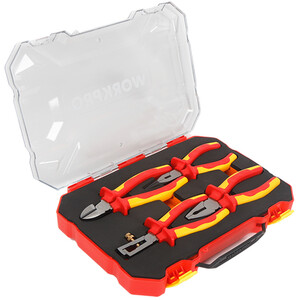 Set of 4 Workpro Insulated Pliers by Workpro