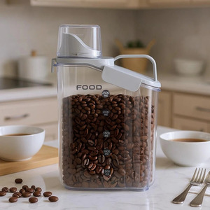 Transparent Airtight Food Storage Container - Ivory White / 2.8l by Livingandhome