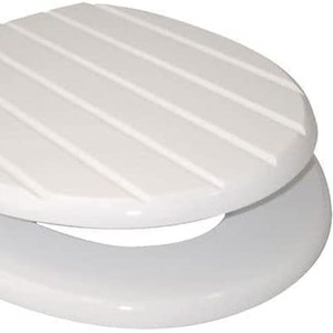 Universal White Groove Toilet Seat - White by Marco Paul