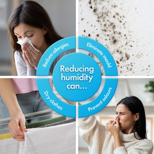 Desiccant Dehumidifier 7L per Day - White by VonHaus