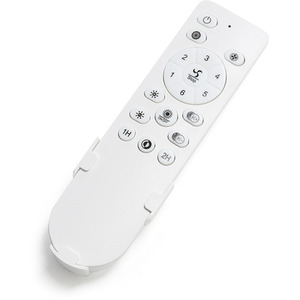 Ceiling Fan Light with Round Acrylic LED Ring - White by Livingandhome