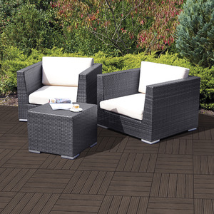 Cosmo Patio Cosmopolitan Decking Tiles - Brown by Nicoman