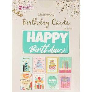 Multipack Birthday Cards - Multicolour by My Party