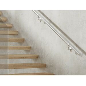 Brushed Easy Fit Stainless Steel Staircase Handrail Kit - Silver by Rothley
