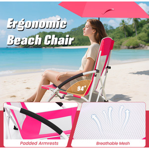 Beach Umbrella Chair by Costway