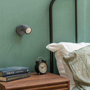 Benton IP44 Bathroom Spotlight Adjustable Wall Light and Warm LED Bulb - Grey by ValueLights