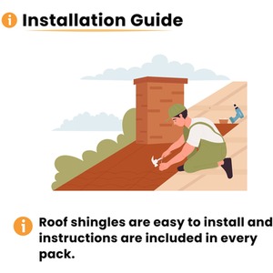 Premium Bitumen Roof Shingles for Sheds, Gazebos, and Outdoor Buildings 20 Pcs - Brown by NOVECRAFTO