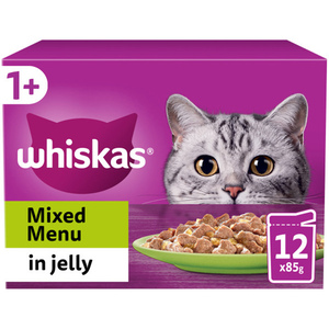 Whiskas 1+ Pouches in Jelly - Mixed Menu / 12 by Whiskas