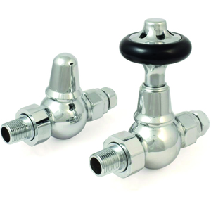 Towelrads Manual Straight Valve & Lockshield Set by Towelrads