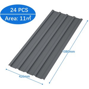 24X Pack Corrugated Roof Sheet Panels - Grey by BIRCHTREE