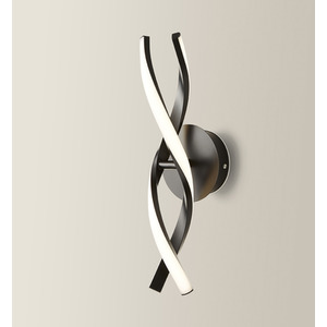 Infinity IP44 Rated Double Twist Integrated LED Wall Ceiling Light - Matte Black by ValueLights