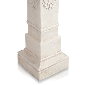 Budding Dahlia Solar Bird Bath Water Feature with Lights - White by Primrose