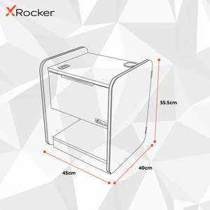 X Rocker Electra Bedside Table with Wireless Charging and Neo Motion - WHITE by X Rocker