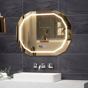 Bathroom Anti-Fog Mirror - Silver by Costway
