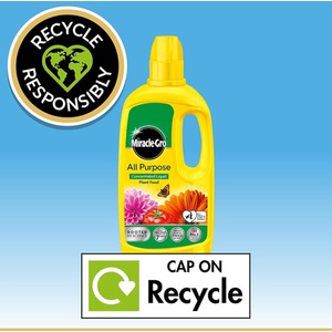 Miracle Gro All Purpose Concentrated Liquid Plant Food High Nitrogen Feed 800ml - Dark Brown by Miracle-Gro