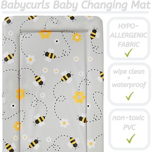 Baby Changing Mat - Grey Bee / Grey Bee by Babycurls