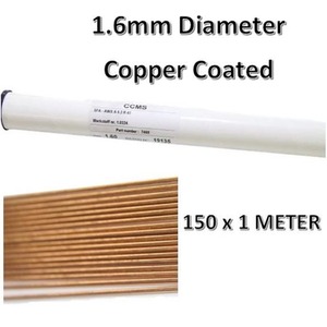 1 Mtr Mild Steel Welding Rods 1.6mm - 150 Pack CCMS - Bronze by CCMS