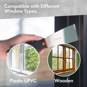 3 Piece Window Glazing Tool Kit - Black by VonHaus