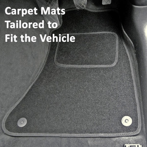 MG HS Car Mats Tailored Carpet 2019 onwards 4pc Set Black - Black by Easimat