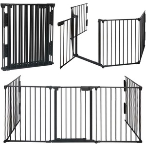Fireplace Fire Guard Safety Fence Gate - Black by Gr8 Home