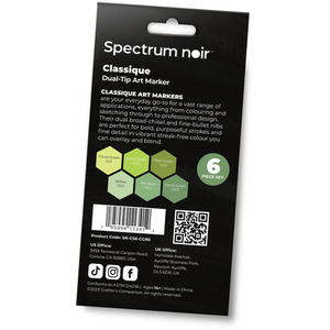 Spectrum Noir Classique 6 Pack - Calming Greens by Spectrum Noir