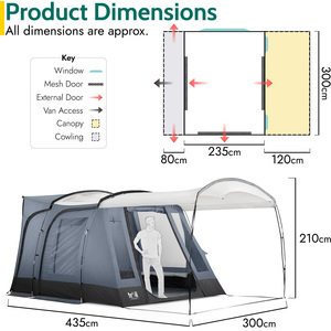 Foxley Skylight Driveaway Awning for Campervans - Grey by Trail