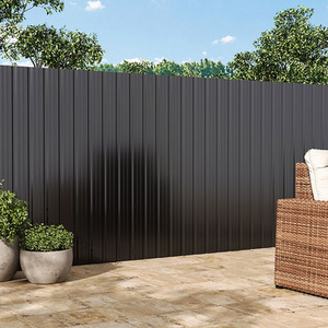 Pack of 12 Corrugated Steel Sheets by Livingandhome