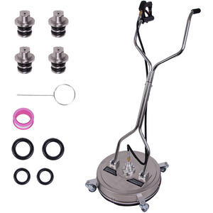 Professional Stainless Steel Patio Surface Cleaner - Silver