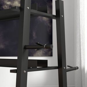 SPORTNOW 3-Tier Versatile Weight Rack with 4 Weight Rods - Black by SPORTNOW