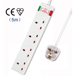 4 Gang Surge-Protected Extension Lead - White / 5m by ExtraStar