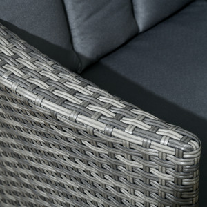 Outsunny 7-Piece PE Rattan Garden Furniture Set - Grey by Outsunny