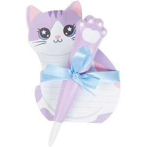 Dog or Cat Sticky Notes and Pen Set - Multicolour