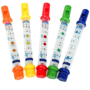 5Pcs Bath Flutes Toy Set - Blue, Red, Green, Orange, Yellow