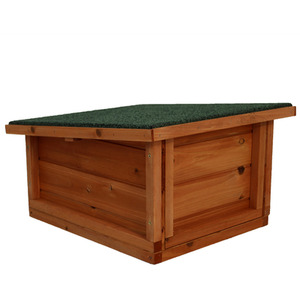 Hedgehog House Hibernation Shelter Wood - Brown by Actiaspet