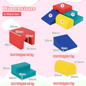 Toddler Soft Building Blocks Structures Set by Costway