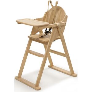 Deluxe Putaway Folding Wooden High Chair - Natural by Safetots