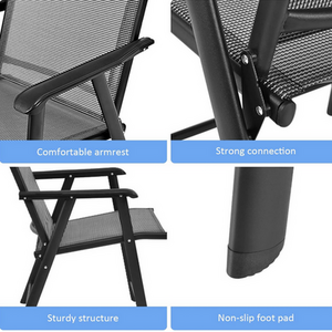 Set of 4 Folding Garden Chairs by Costway