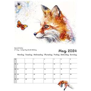 Foxes in Watercolour 2024 Calendar by BebesArts