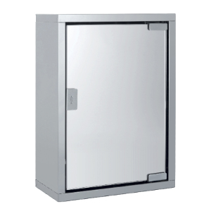 Stainless Steel Bathroom Mirror Cabinet - Silver