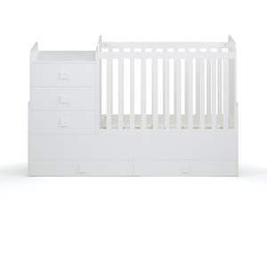 Baby Convertible Combi Cot Storage Changing Area - White by Kidsaw Ltd