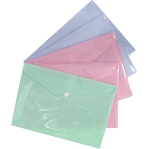 Pack of 5 Pastel A5 Document Wallets