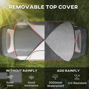 Outsunny Camping Tent with 2 Bedroom and Waterproof Rainfly by Outsunny