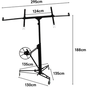 16Ft Drywall Lifter with Rolling Casters Panel Hoist by Livingandhome