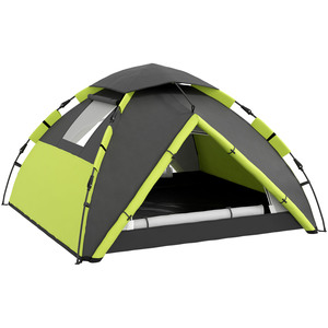 Outsunny 3-4 Man Camping Tent, Quick Setup Family Tent by Outsunny