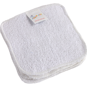 Junior Joy 6 Pack Washable Wipes - White by Junior Joy