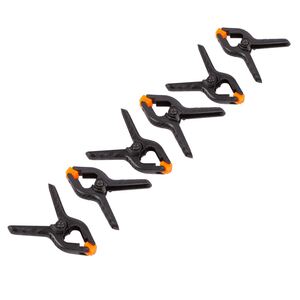 Micro Spring Clamps Black Pack of 6 - Black by Blackspur