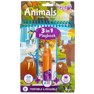 QwiToys 3 in 1 Animals Playbook - Blue by QwiToys